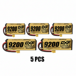 DXF GoldSeries 4S HV 15.2V 9200mAh 140C Graphene Hardcase LiPo Battery with XT90 & 10AWG Wire (1-6 Pack)