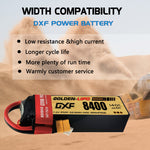 DXF LiPo Battery 2S 7.4V 8400mAh 140C Graphene Softcase with EC5 / T / TRX / XT60 / XT90 / XT150 / Q8s Plug for RC 1/8 1/10 Buggy Truck Car Off-Road Drone