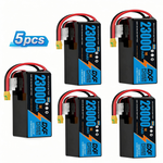 DXF SEMI-SOLID 14S 51.8V 23000mAh 5C Soft Case LiPo Battery with 8AWG Wire for UAVs & Drones (1-6 Pack)