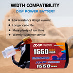 DXF 4S 14.8V 1550mAh 100C LiPo Battery for FPV Micro Drones (PH2.0 / JST / XT30 / SM / XT60 / EC5 / XT90 Options)