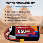 DXF LiPo Battery 3S 11.1V 650mAh 80C with PH2.0 / JST / XT30 / SM / XT60 / EC5 / XT90 for FPV Drone Whoop Micro Racing