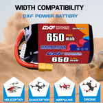 DXF LiPo Battery 5S 18.5V 650mAh 70C with PH2.0 / JST / XT30 / SM / XT60 / EC5 / XT90 for FPV Drone Whoop Micro Racing
