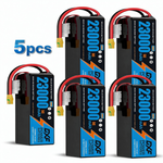 DXF SEMI-SOLID 6S 22.2V 23000mAh 5C Soft Case LiPo Battery with 8AWG Wire for Toy Cars, Toy Boats, UAVs & Drones (1-6 Pack)