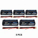 DXF 2S 7.4V 8000mAh 110C Graphene Hardcase LiPo Battery with 5mm Bullet to Deans Plug for 1/10 1/8 RC Cars, Trucks, Slash 4x4 (1-6 Pack Available)