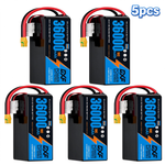 DXF SEMI-SOLID 6S 22.2V 36000mAh 10C Soft Case LiPo Battery with 8AWG Wire for Toy Cars, Boats, UAVs & Drones (1-6 Pack)