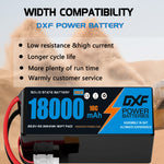 DXF SEMI-SOLID 6S 22.2V 18000mAh 10C Soft Case LiPo Battery with 8AWG Wire for UAVs & Drones (1-6 Pack)