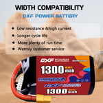 DXF LiPo Battery 5S HV 19.0V 1300mAh 60C with PH2.0 / JST / XT30 / SM / XT60 / EC5 / XT90 for FPV Drone Whoop Micro Racing