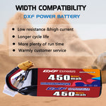 DXF LiPo Battery 6S HV 22.8V 450mAh 80C with PH2.0 / JST / XT30 / SM / XT60 / EC5 / XT90 for FPV Drone Whoop Micro Racing