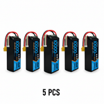 DXF 4S 14.8V 10000mAh 100C Graphene Softcase LiPo Battery with XT90 & 10AWG Wire (1-6 Pack)