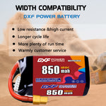 DXF 5S 19.0V 850mAh 120C LiPo Battery for FPV Micro Drones (PH2.0 / JST / XT30 / SM / XT60 / EC5 / XT90 Options)