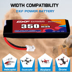 DXF LiPo Battery 1S HV 3.8V 350mAh 70C with PH2.0 / JST / XT30 / SM / XT60 / EC5 / XT90 for FPV Drone Whoop Micro Racing