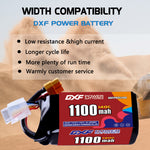 DXF 4S 14.8V 1100mAh 140C LiPo Battery for FPV Micro Drones (PH2.0 / JST / XT30 / SM / XT60 / EC5 / XT90 Options)