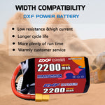 DXF 5S 18.5V 2200mAh 120C LiPo Battery for FPV Micro Drones (PH2.0 / JST / XT30 / SM / XT60 / EC5 / XT90 Options)