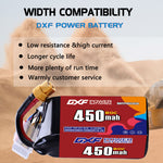 DXF LiPo Battery 6S 22.2V 450mAh 80C  PH2.0 / JST / XT30 / SM / XT60 / EC5 / XT90 for FPV Drone Whoop Micro Racing