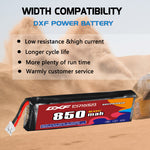 DXF LiPo Battery 1S HV 3.8V 850mAh 60C with PH2.0 / JST / XT30 / SM / XT60 / EC5 / XT90 for FPV Drone Whoop Micro Racing