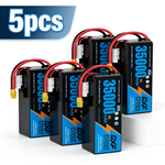 DXF SEMI-SOLID 14S 51.8V 35000mAh 5C Soft Case LiPo Battery with 8AWG Wire for UAVs & Drones (1-6 Pack)