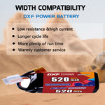 DXF LiPo Battery 4S HV 15.2V 520mAh 80C with PH2.0 / JST / XT30 / SM / XT60 / EC5 / XT90 for FPV Drone Whoop Micro Racing