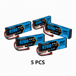 DXF 2S 7.6V 9200mAh 140C Hardcase LiPo Battery with 10AWG XT90 for 1/8 RC Cars, Boats, Trucks (2/4/6 Pack Available)