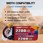 DXF 6S 22.2V 2200mAh 100C LiPo Battery for FPV Micro Drones (PH2.0 / JST / XT30 / SM / XT60 / EC5 / XT90 Options)