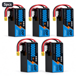 DXF SEMI-SOLID 14S 53.9V 100000mAh 15C Soft Case LiPo Battery with 8AWG Wire for Toy Cars, Boats, UAVs & Drones (1-6 Pack)
