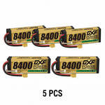 DXF 4S 14.8V 8400mAh 140C Graphene Hardcase LiPo Battery with XT90 & 10AWG Wire for RC Cars (1-6 Pack)