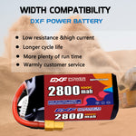 DXF 5S 18.5V 2800mAh 100C LiPo Battery for FPV Micro Drones (PH2.0 / JST / XT30 / SM / XT60 / EC5 / XT90 Options)