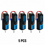 DXF 4S 14.8V 10000mAh 100C Graphene Softcase LiPo Battery with EC5 & 10AWG Wire (1-6 Pack)