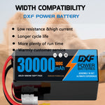 DXF 6S 22.2V 30000mAh 100C Soft Case LiPo Battery with 8AWG Wire for Toy Cars, Boats, UAVs & Drones (1-6 Pack)