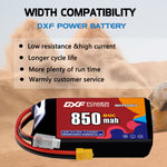 DXF 3S 11.1V 850mAh 80C LiPo Battery for FPV Micro Drones (PH2.0 / JST / XT30 / SM / XT60 / EC5 / XT90 Options)