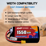 DXF 3S 11.1V 1550mAh 150C LiPo Battery for FPV Micro Drones (PH2.0 / JST / XT30 / SM / XT60 / EC5 / XT90 Options)