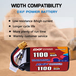 DXF LiPo Battery 6S HV 22.8V 1100mAh 60C with PH2.0 / JST / XT30 / SM / XT60 / EC5 / XT90 for FPV Drone Whoop Micro Racing