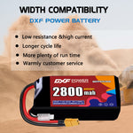 DXF 2S 7.4V 2800mAh 100C LiPo Battery for FPV Micro Drones (PH2.0 / JST / XT30 / SM / XT60 / EC5 / XT90 Options)