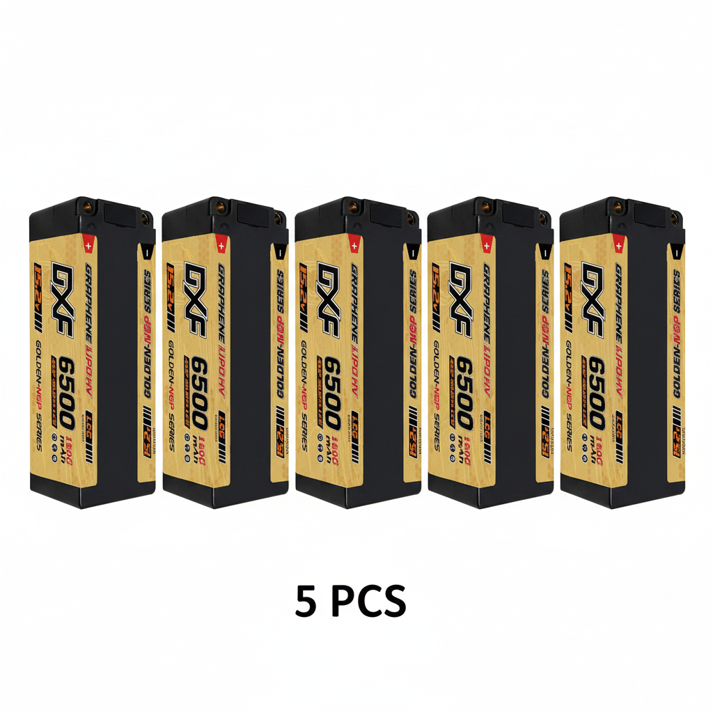 DXF GOLDEN-NGP 4S HV 15.2V 6500mAh 150C Graphene LCG Hardcase LiPo with 5mm to XT90 & 10AWG Wire (1-6 Pack)