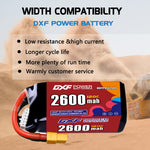 DXF 5S 18.5V 2600mAh 120C LiPo Battery for FPV Micro Drones (PH2.0 / JST / XT30 / SM / XT60 / EC5 / XT90 Options)