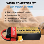 DXF LiPo Battery 5S 18.5V 8500mAh 150C Graphene Softcase with EC5 / T / TRX / XT60 / XT90 / XT150 / Q8s Plug for RC 1/8 1/10 Buggy Truck Car Off-Road Drone