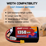 DXF 3S 11.1V 1350mAh 140C LiPo Battery for FPV Micro Drones (PH2.0 / JST / XT30 / SM / XT60 / EC5 / XT90 Options)