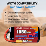 DXF 5S 18.5V 1050mAh 150C LiPo Battery for FPV Micro Drones (PH2.0 / JST / XT30 / SM / XT60 / EC5 / XT90 Options)