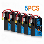 DXF SEMI-SOLID 12S 44.4V 27000mAh 5C Soft Case LiPo Battery with 8AWG Wire for UAVs & Drones (1-6 Pack)