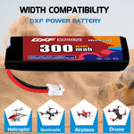 DXF LiPo Battery 1S HV 3.8V 300mAh 60C with PH2.0 / JST / XT30 / SM / XT60 / EC5 / XT90 for FPV Drone Whoop Micro Racing