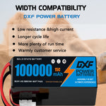 DXF SEMI-SOLID 14S 53.9V 100000mAh 15C Soft Case LiPo Battery with 8AWG Wire for Toy Cars, Boats, UAVs & Drones (1-6 Pack)