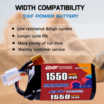DXF 4S 14.8V 1550mAh 140C LiPo Battery for FPV Micro Drones (PH2.0 / JST / XT30 / SM / XT60 / EC5 / XT90 Options)