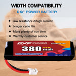DXF LiPo Battery 2S HV 7.6V 380mAh 60C with PH2.0 / JST / XT30 / SM / XT60 / EC5 / XT90 for FPV Drone Whoop Micro Racing