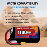 DXF 2S 7.6V 1100mAh 120C LiPo Battery for FPV Micro Drones (PH2.0 / JST / XT30 / SM / XT60 / EC5 / XT90 Options)
