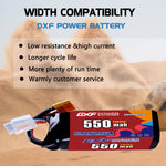 DXF 4S 15.2V 550mAh 100C LiPo Battery for FPV Micro Drones (PH2.0 / JST / XT30 / SM / XT60 / EC5 / XT90 Options)