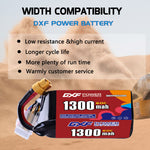 DXF LiPo Battery 6S HV 22.8V 1300mAh 60C with PH2.0 / JST / XT30 / SM / XT60 / EC5 / XT90 for FPV Drone Whoop Micro Racing