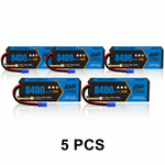 DXF 3S 11.1V 8400mAh 120C Hardcase LiPo Battery with 10AWG EC5 for 1/8 1/10 RC Cars, Trucks, Buggies (1-6 Pack Available)
