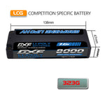 DXF 2S 7.6V Lipo Battery 140C 8000mAh Hardcase with 5mm Bullet to Deans Plug for RC 1/8 Vehicles Car Truck Tank Truggy Competition Racing Hobby