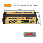DXF LiPo Battery 2S HV 7.6V 7000mAh 150C Graphene NGP Plus Gold Version with 5mm Bullet / EC5 / T / TRX / XT60 / XT90 / XT150 / Q8s Plug for RC 1/10 1/8 Scale Car Racing
