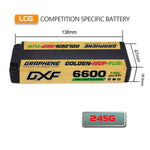 DXF LiPo Battery 2S HV 7.6V 6600mAh 150C Graphene NGP Plus Gold Version with 5mm Bullet / EC5 / T / TRX / XT60 / XT90 / XT150 / Q8s Plug for RC 1/10 1/8 Scale Car Racing