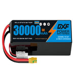 DXF SEMI-SOLID 14S 51.8V 30000mAh 5C Soft Case LiPo Battery with 8AWG Wire for Toy Cars, Boats, UAVs & Drones (1-6 Pack)